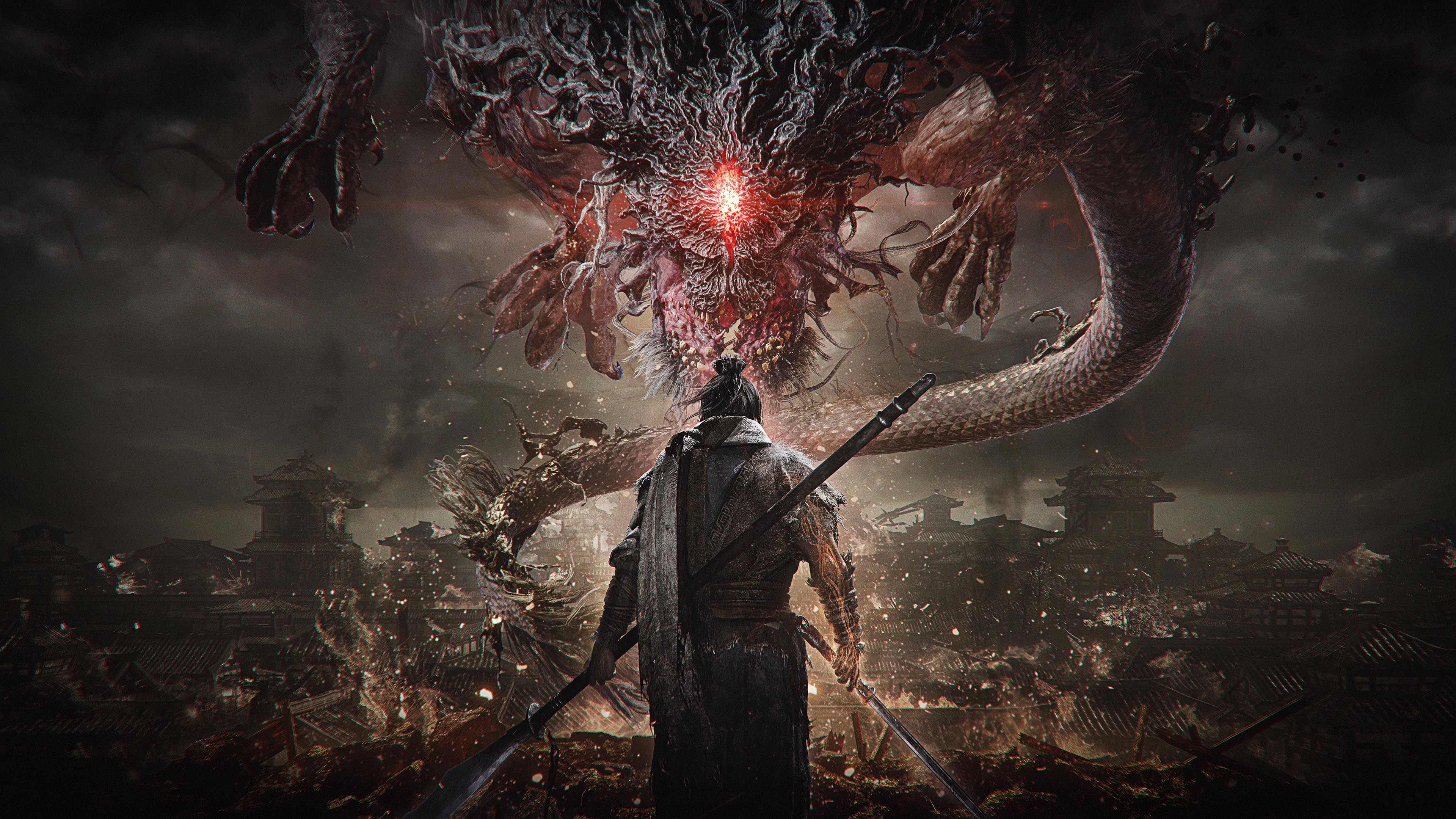 游戏壁纸,主机游戏,屠龙,武士